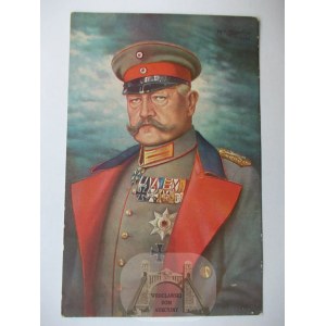Hindenburg, portret w kolorze, ok. 1917