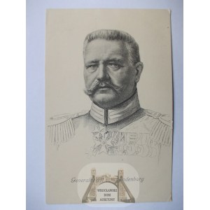 Hindenburg, portret, ordery, ok. 1916