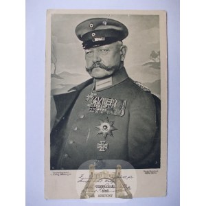 Hindenburg, portret, odznaczenia, ok. 1916