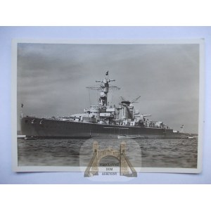 Okręt Wojenny, Kriegsmarine, Pancernik Deutschland, ok. 1935