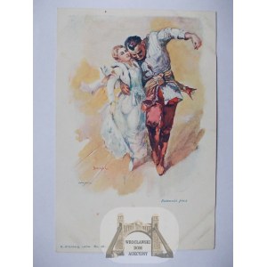 Taniec, malował Batowski, wyd. Altenberg Lwów, ok. 1902