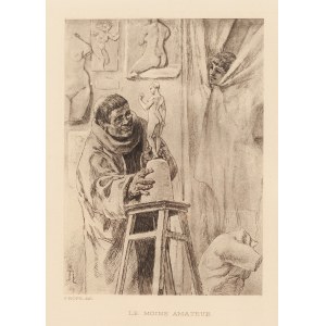 Felicien Rops (1833 Namur - 1898 Essonnes), Le moine amateur