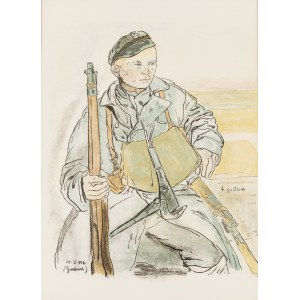 Leopold Gottlieb (1879 Drohobycz - 1934 Paryż), Na placówce z teki Legiony Polskie, 1916