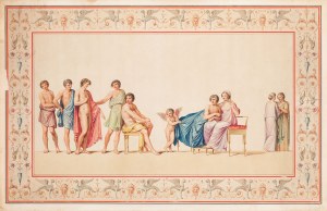 Franciszek Smuglewicz (1745 Warszawa - 1807 Wilno), Mars i Wenus zaskoczeni przez bogów (Vestigia delle Terme di Tito), 1776