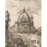 Giovanni Battista Piranesi (1720 Mogliano Veneto - 1778 Rzym), Widok Piazza del Popolo z cyklu Vedute di Roma