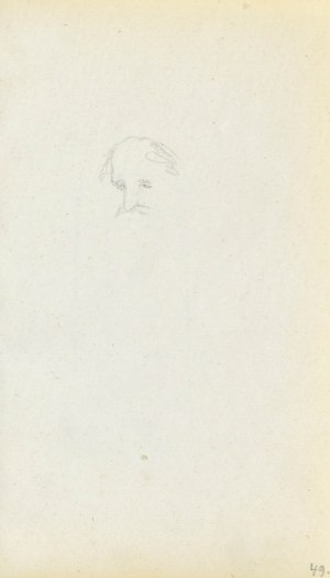 Jacek MALCZEWSKI (1854-1929), Szkic fragmentu głowy starego mężczyzny