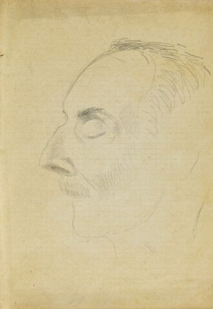 Henryk UZIEMBŁO (1879-1949), Szkic głowy z lewego profilu