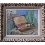 Józef Kowner, Martwa natura z paletą i pudełkiem z farbami