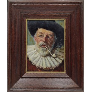 S. BINDEN STEIN, XX w., Portret mężczyzny w dawnym stylu holenderskim