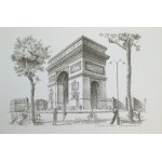 F. DHOSKA, Przedstawienia architektury w Paryżu - 4 plansze