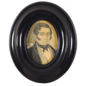 Artysta nierozpoznany, 1 poł. XIX w., Miniatura z portretem mężczyzny, Charków 1843