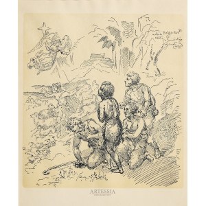 Cyprian Kamil Norwid (1821-1883) według, Pokłon pasterzy według rysunku Norwida, lata 30-te XX w.
