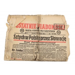 Ostatnie wiadomości - Gazeta poranna dla wszystkich, 30 sierpnia 1939