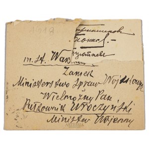 List do płk. Jana Wroczyńskiego ministra wojny, 1919