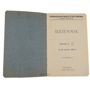 Dziennik szkolny Haliny Wroczyńskiej 1918/19