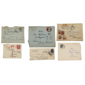 Zestaw 6 kopert do korespondencji z lat 1909-1914