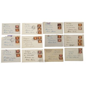 Zestaw 12 kopert do korespondencji, ok. 1923 roku