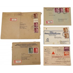 Zestaw 5 kopert z okresu okupacji