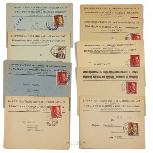 Zestaw 9 kopert z okresu okupacji