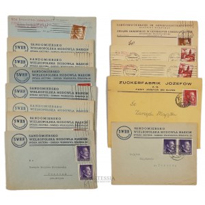 Zestaw 13 kopert z okresu okupacji