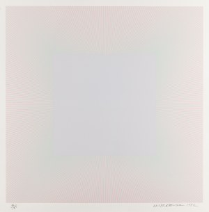 Richard Anuszkiewicz (1930 Erie - 2020 ), Grau blass weick, 1982