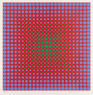Richard Anuszkiewicz (1930 Erie - 2020 ), Triangular Prism, 1982