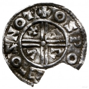 denar typu crux, 991-997, mennica Nottingham, mincerz O...