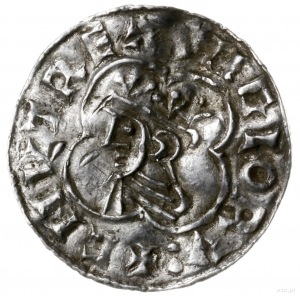 denar typu quatrefoil, 1018-1024, mennica Leicester, mi...