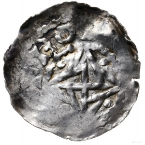 denar, ok. 102-1035; Aw: Rozeta czterolistna, BON[VS DE...