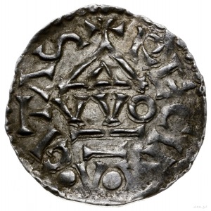 denar 948-955, mincerz Vulfa; Krzyż z trzema kulkami w ...