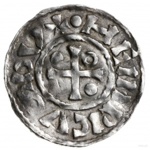 denar 985-995, mincerz Aljan; Krzyż z kółkiem i dwiema ...