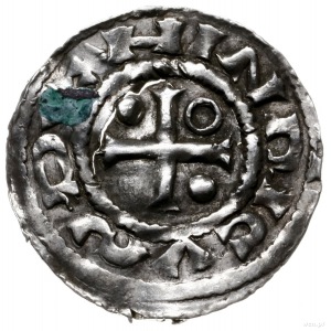 denar 985-995, mincerz Sigu; Krzyż z kółkiem i dwiema k...