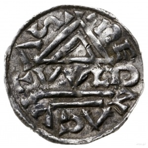 denar 985-995, mincerz Vilja; Krzyż z kółkiem i dwiema ...