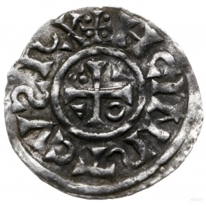 denar 1002-1009, mincerz Ag; Krzyż z kółkiem, dwoma tró...