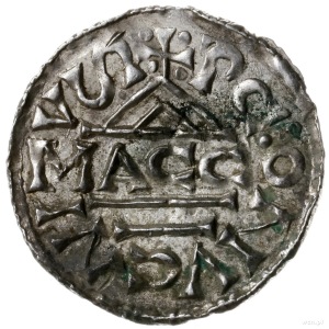 denar 1002-1009, mincerz Mag; Krzyż z kółkiem, dwoma tr...