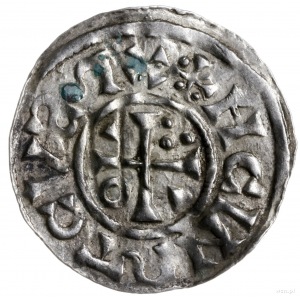 denar 1002-1009, mincerz Viga; Krzyż z kółkiem, dwoma t...