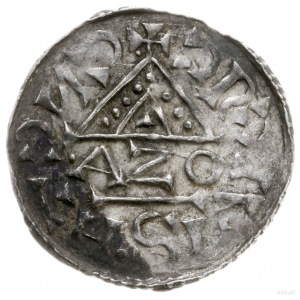 denar 1018-1026, mincerz Aza; Napis HEINRICVS DVX wkomp...