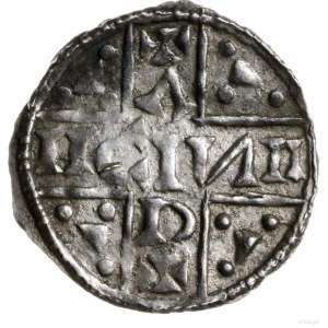 denar 1018-1026, mincerz Anti; Napis HEINRICVS DVX wkom...