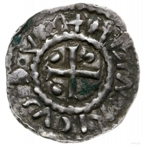 denar 948-955, mincerz Vilja; Krzyż z trzema kulkami w ...