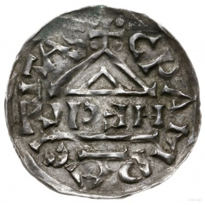 denar 1002-1009, mincerz Haz; Krzyż z kółkiem, dwoma tr...