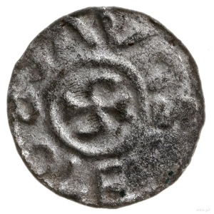 denar 1097-1107, mennica Wrocław; Aw: Krzyż w formie sw...