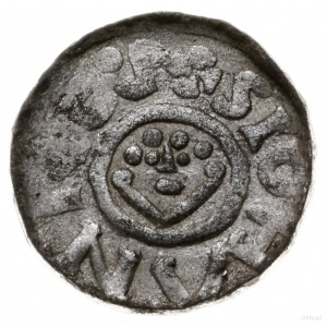 denar 1097-1107, mennica Wrocław; Aw: Krzyż w formie sw...