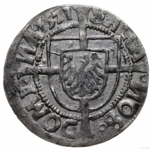 grosz 1521, Królewiec; na rewersie litery И zamiast N; ...