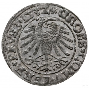 grosz 1532, Toruń; końcówki napisu PRVS/PRVSS; Kop. 308...
