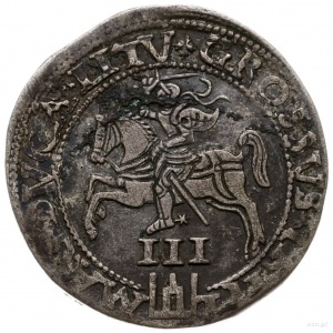 trojak 1562, Wilno; moneta z popiersiem króla dużej śre...