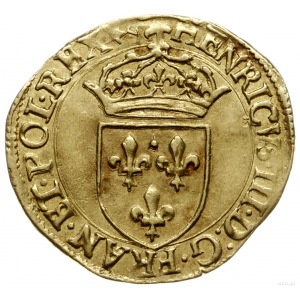 ecu d’or 1588/E, Tours; złoto 3.55 g; Duplessy 1121A, F...