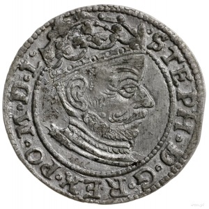 grosz 1581, Ryga; odmiana z herbem Rygi i skróconą datą...