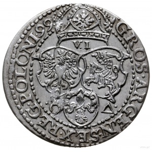 szóstak 1599, Malbork; wariant z małą głową króla; Kop....