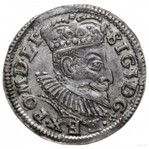 trojak 1596, Poznań; na awersie w napisie jako przerywn...