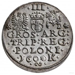 trojak 1600, Kraków; popiersie króla w lewo, w dacie 16...